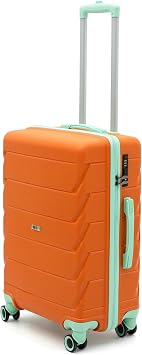 Cotpoly Medium Suitcase, Polypropylene Suitcase, Capella Shockproof Suitcase Orange Medium