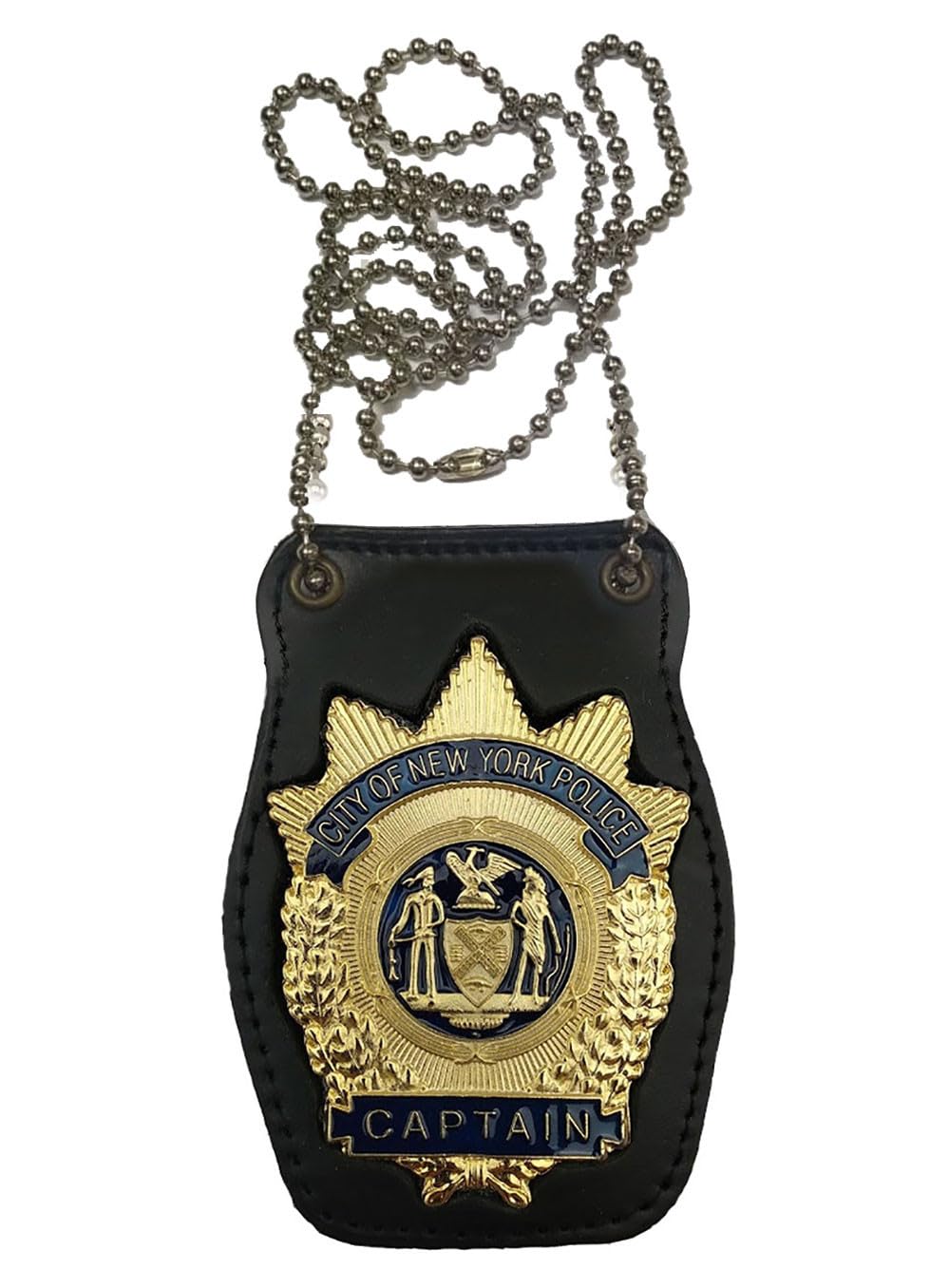 Piel Cabrera Porte-badge Captain New York, Noir , Classique