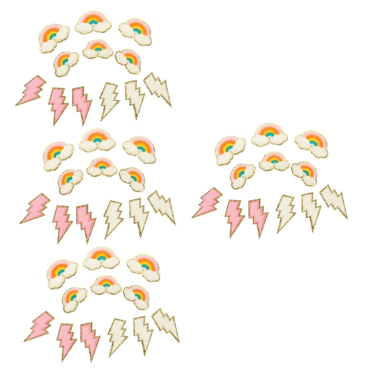 Patches de couture Housoutil broderie decorative de vetements 48 pieces