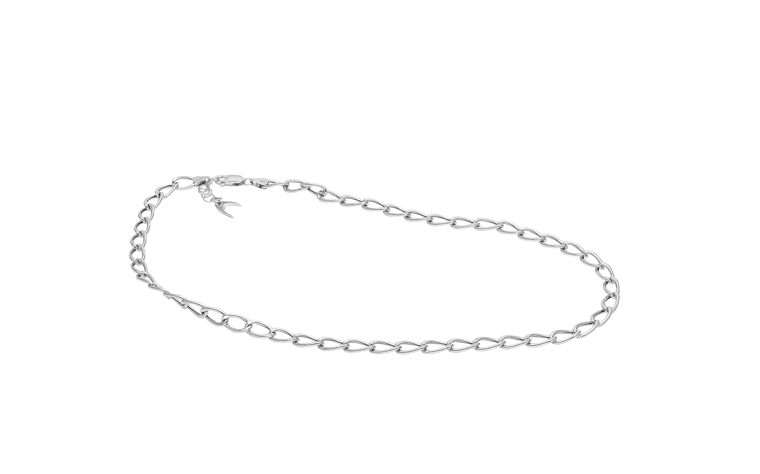 K JEWELS - Chev Herren Halsreif 925 Silber Länge 53cm Bold Line, Sterling Silber, Silberfarben