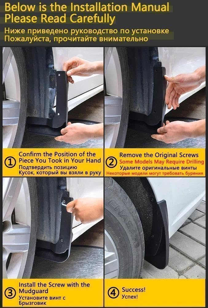 Auto Parts Anti-Splash 4 PCS Car Mudguard for Renault Captur 2020-2023 Car Mud Flaps Guard Splash Flap Fender Auto Accessories