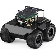 Waveshare RaspRover Open-Source 4WD AI Robot,Compatible with Raspberry Pi 4B, Dual Controllers, Computer Vision, PI4B-4GB Included
