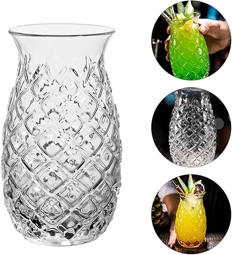 Miniatura 3 de NUOBESTY Copa de cristal transparente Copa de cóctel Copa de cóctel en forma de piña Copa de cóctel Copa de cristal Copa de bebida para vino Champán