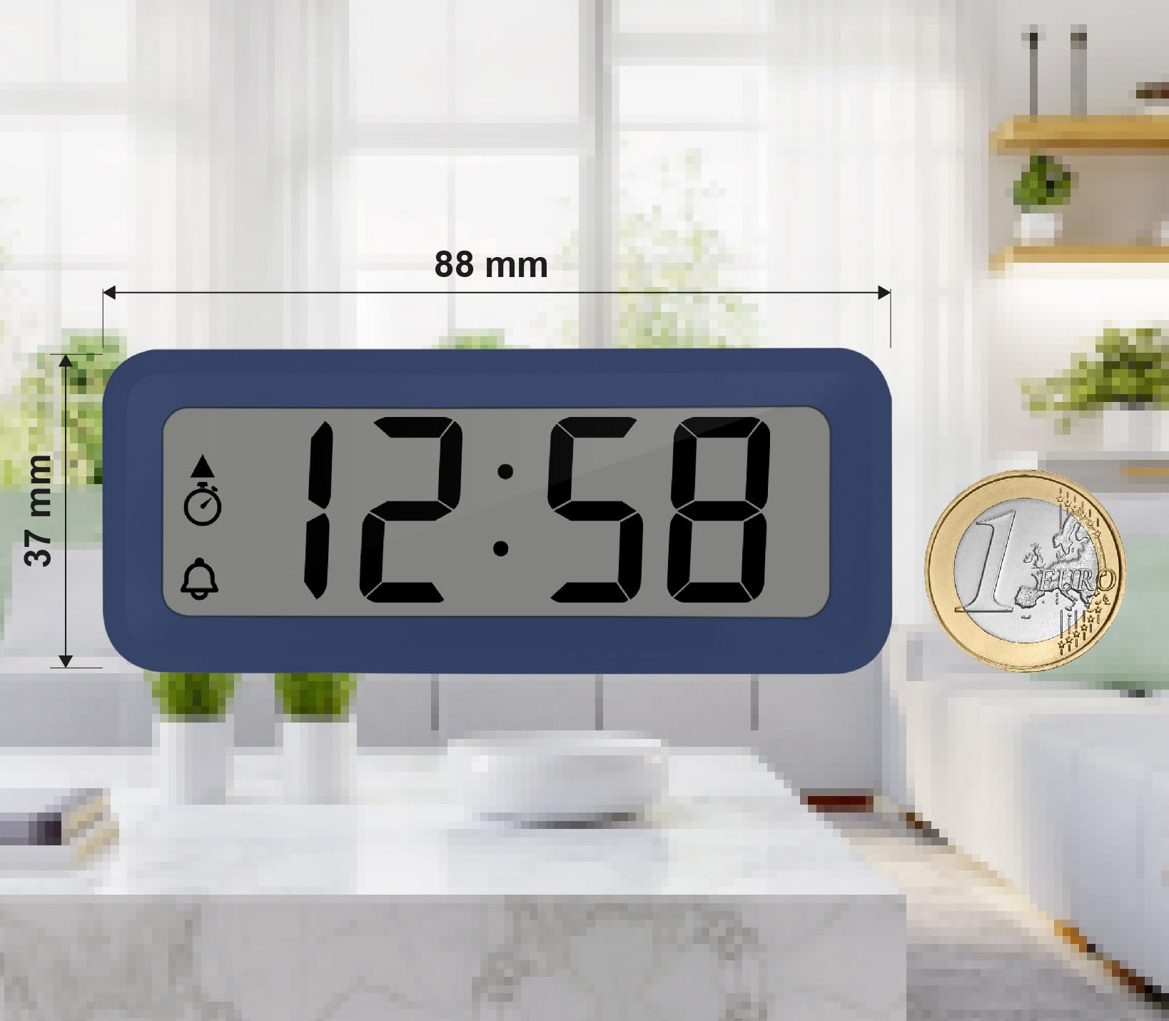 Technoline Alarm Clock, Metal, Gold, 88 x 37 x 21 mm - Image 4