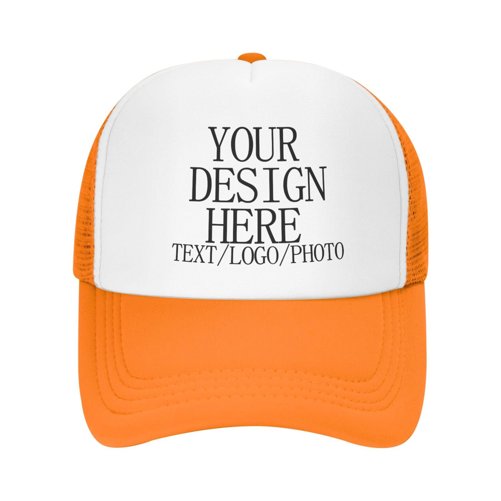 Bulk Custom Baseball Cap with Logo Photo Personalised Hat Mesh Trucker Cap Breathable Sun Protection Customised Gifts for for Men Women Outdoor Sports Funny Fitted Cap Travel-Friendly