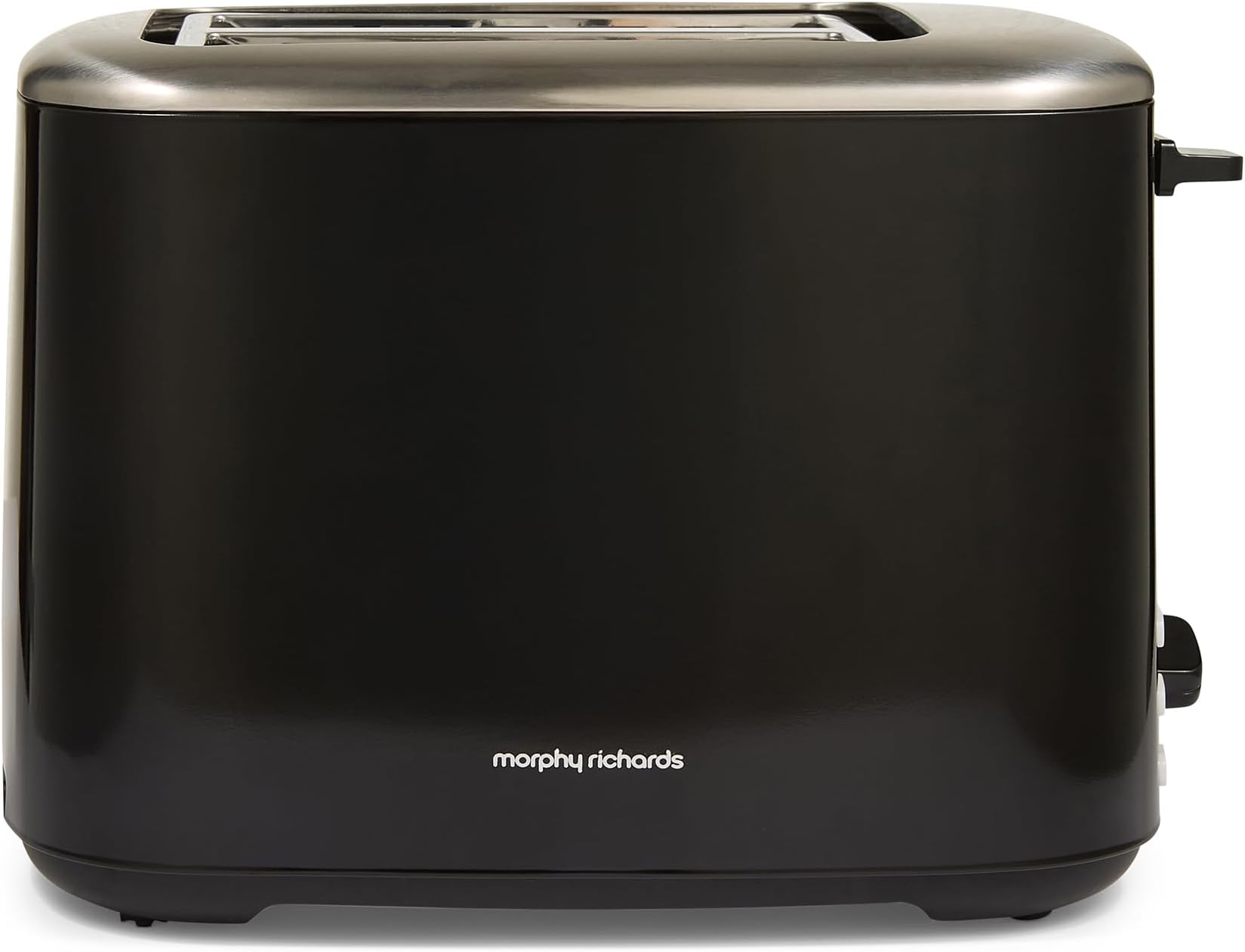Equip Black 2 Slice Toaster - Defrost And Reheat Settings - 2 Slot - Stainless Steel - 222064