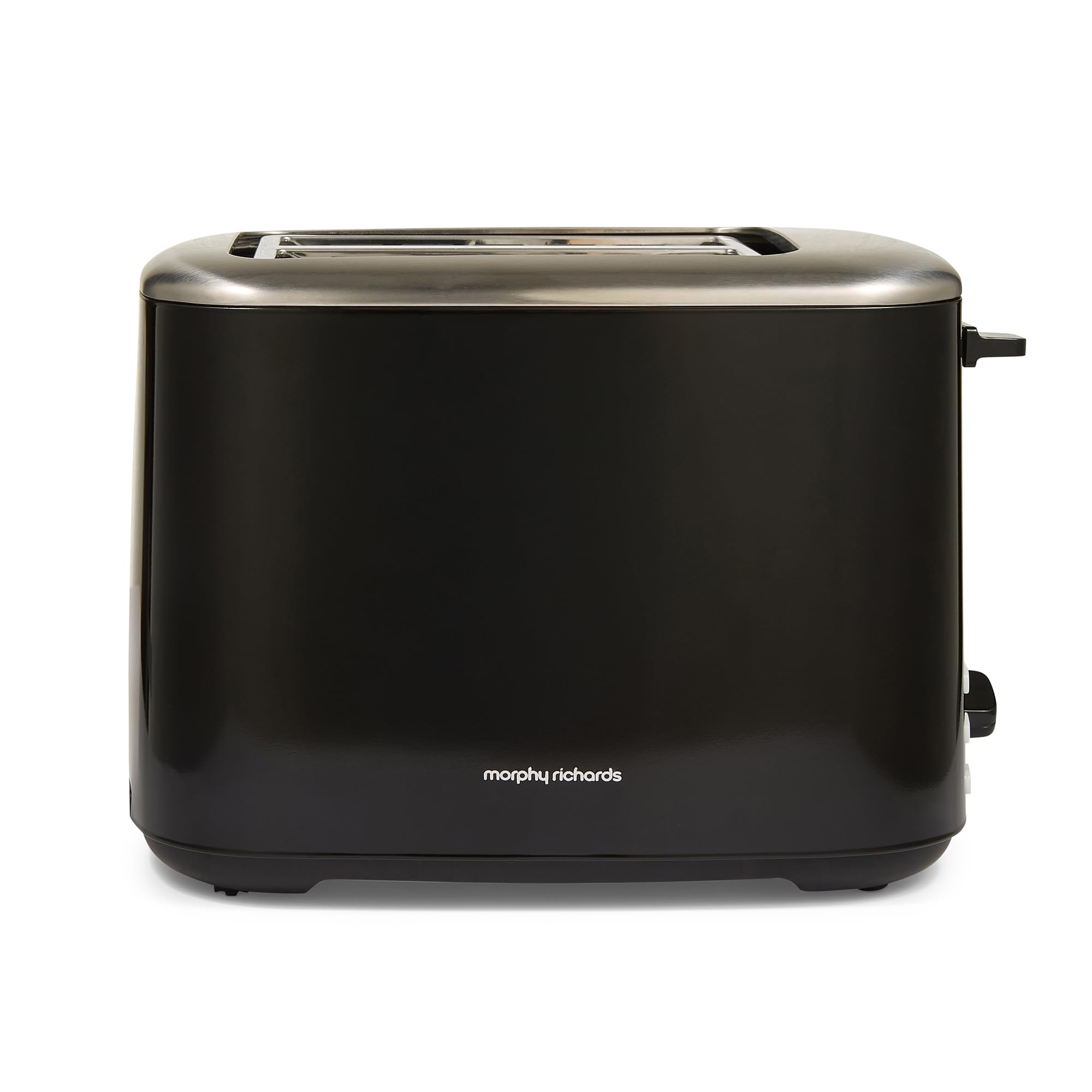 Morphy Richards Equip 2 Slice Toaster, Defrost and Reheat, Browning Controls, Variable Wide Slots, Removable Crumb Tray, Stainless Steel, 800W, Black, 222064