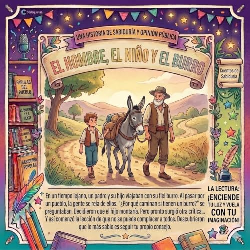 El hombre, el ni&ntilde;o y el burro