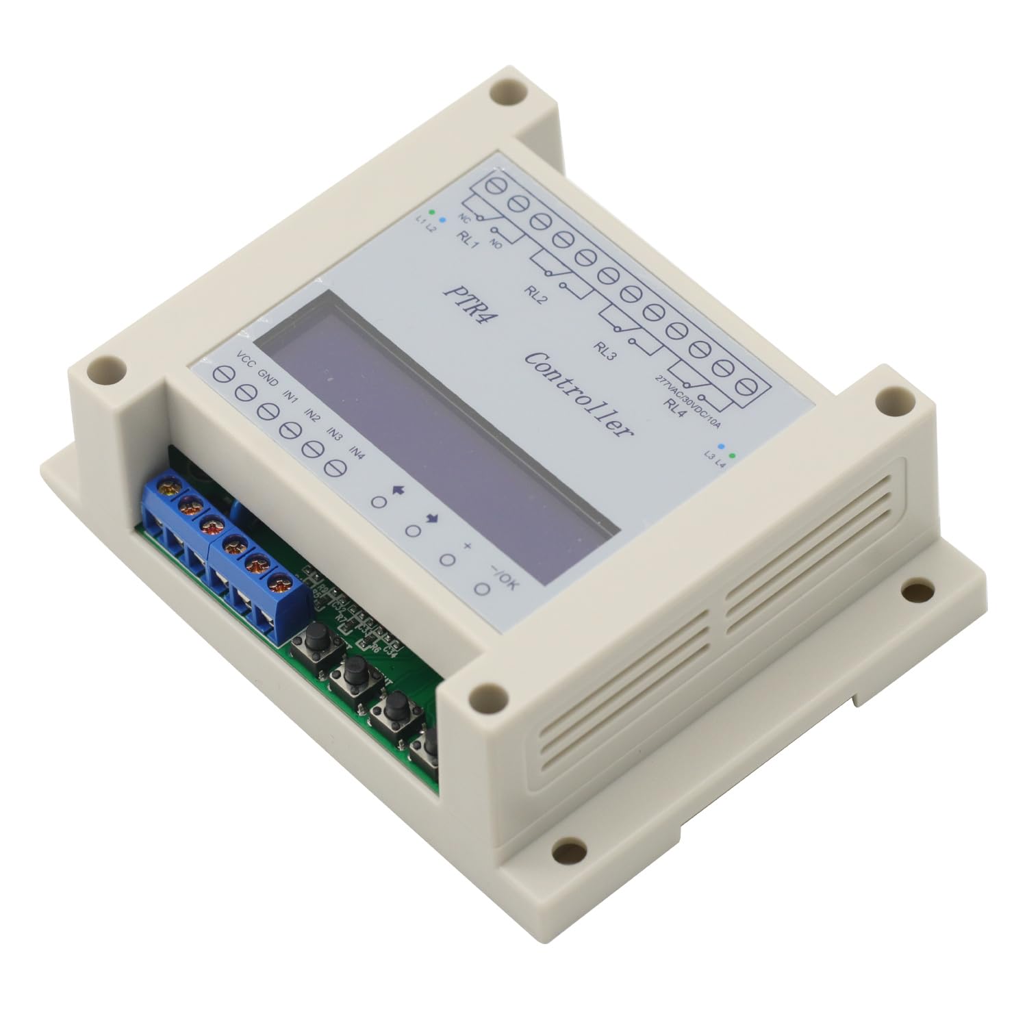 Programowalny cyfrowy przekaźnik czasu DC 6-40 V 4-kanałowy z wyświetlaczem LCD