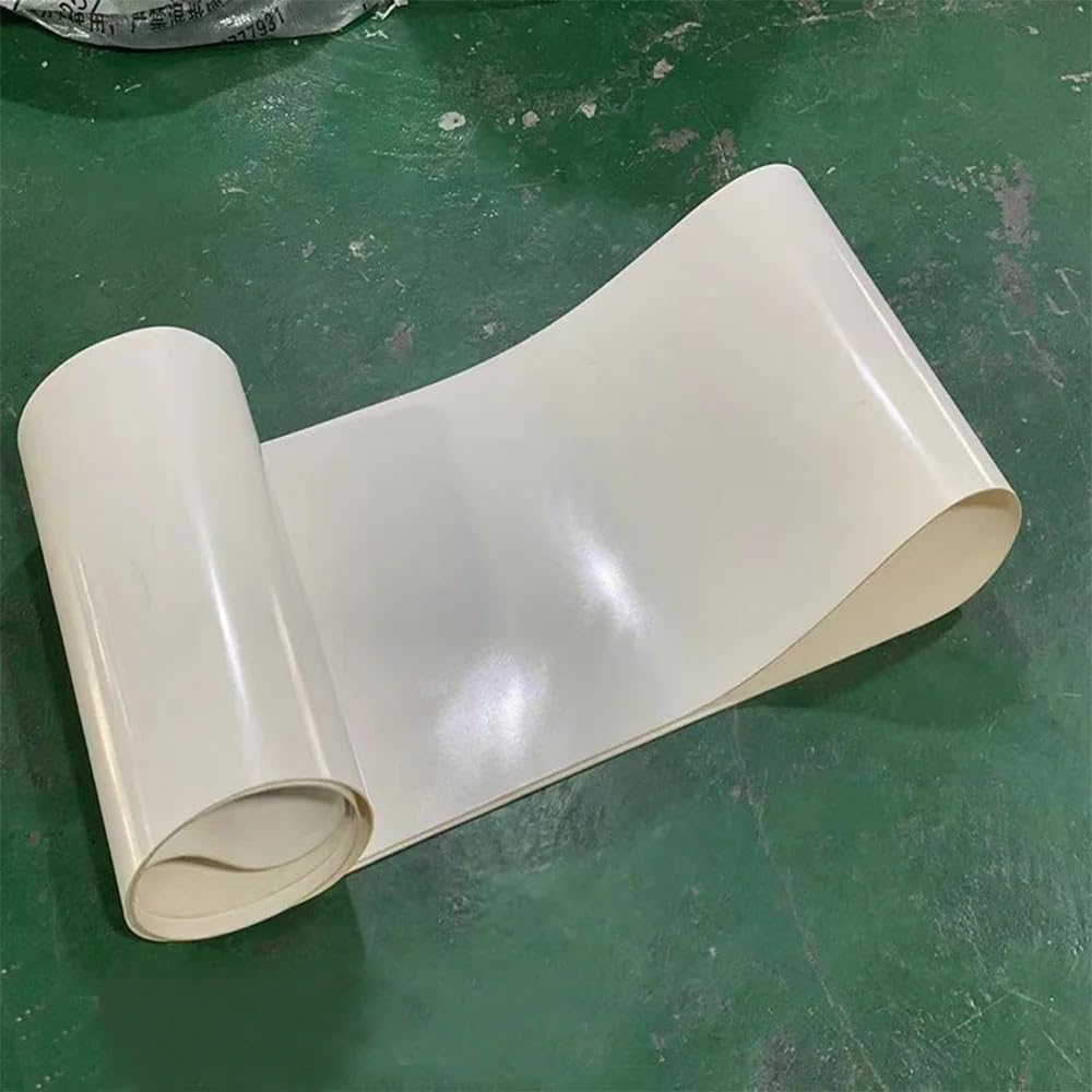 Biały przenośnik taśmowy PVC 3000-3450 mm obwód 60 mm szerokość (3450 mm, grubość 2 mm -1 szt.)