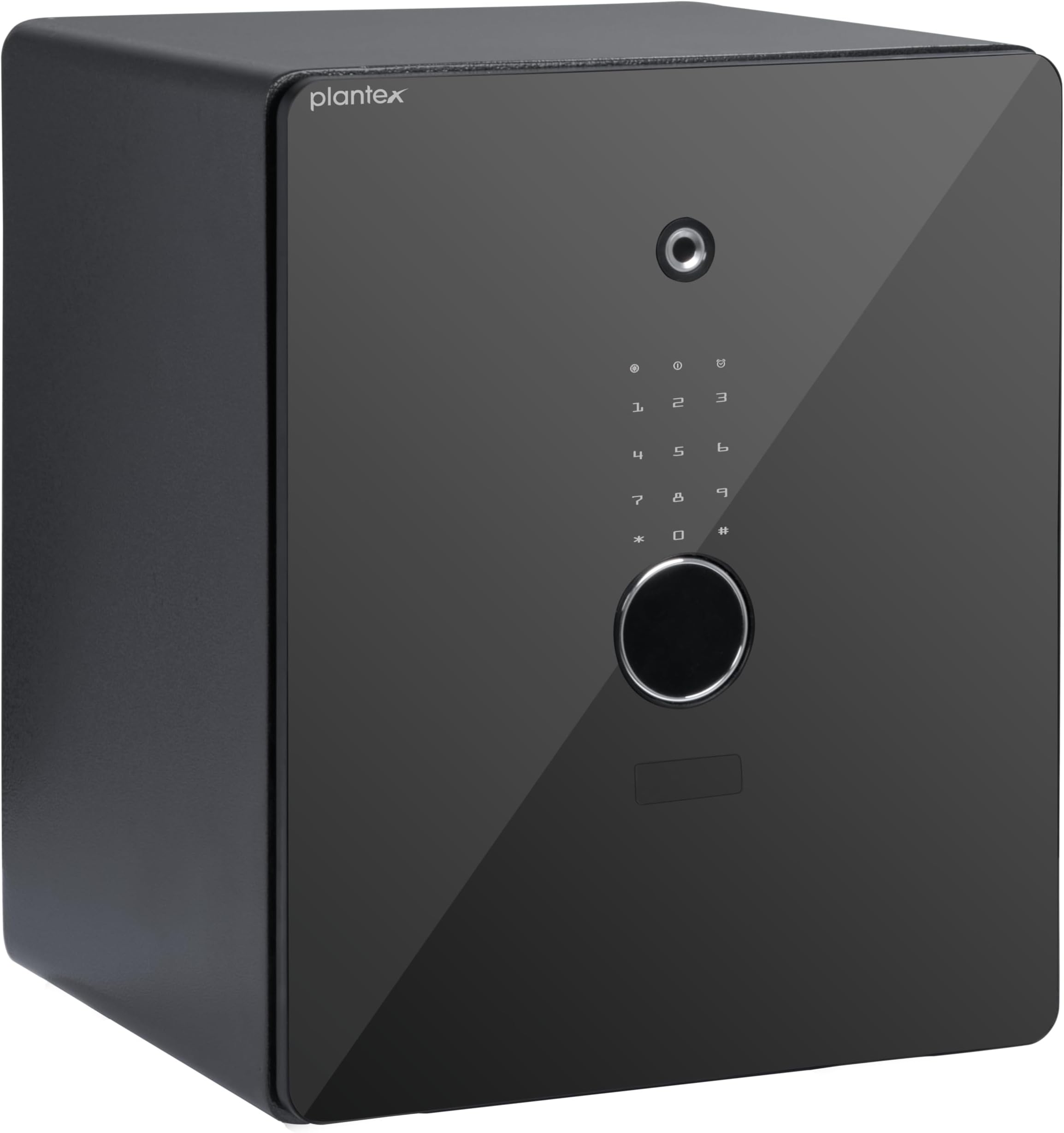 Plantex Safe Locker for Home With Front Glass Panel/Fingerprint Sensor Access with LED Display/43 ltr. Double Safety Lockerfor Office/Hotel - (Black)