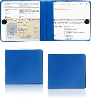 2 PCS Car Registration and Insurance Holder, 10.6''×4.8'' Essential Auto Card Glove Box Organizer with Closure, Vehicle Interior Accessories Perfect for Documents, Cards