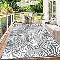 HiiARug Outdoor Rug 6x9Ft Outdoor Plastic Straw Rug Waterproof Outdoor Rugs for Patios Clearance Large Reversible Patio Mat Outdoor Area Rug for Patios Deck Beach RV Camper Backyard