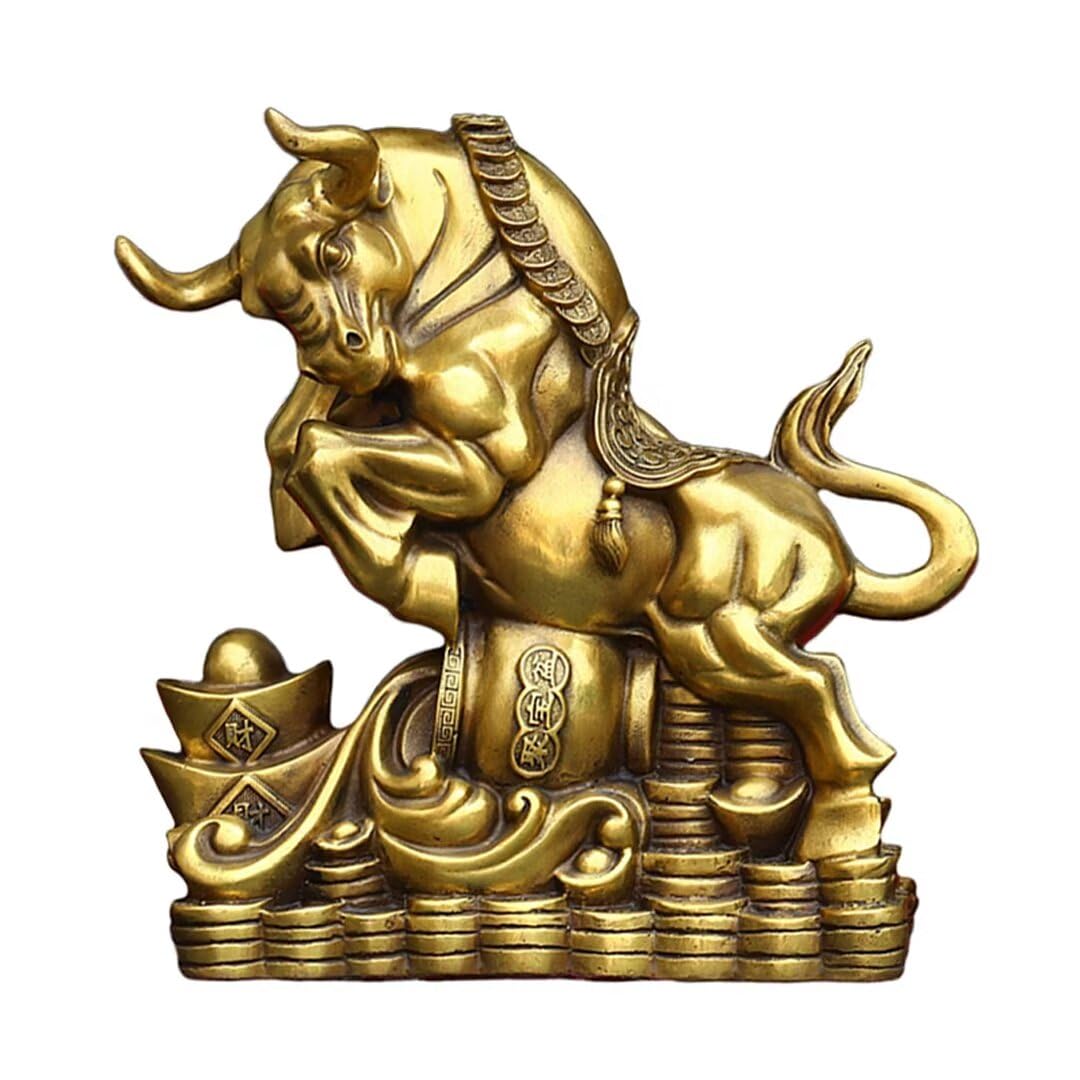 GLETSF Copper Chicken Statue Charming Zodiac Rooster Sculpture Wealth Chicken Crafts Home Workspace Living Room Decoration 4.3 * 5.4 * 4.7IN 1.7LB,39#-5.1 * 4.3 * 6.3IN 2.1LB