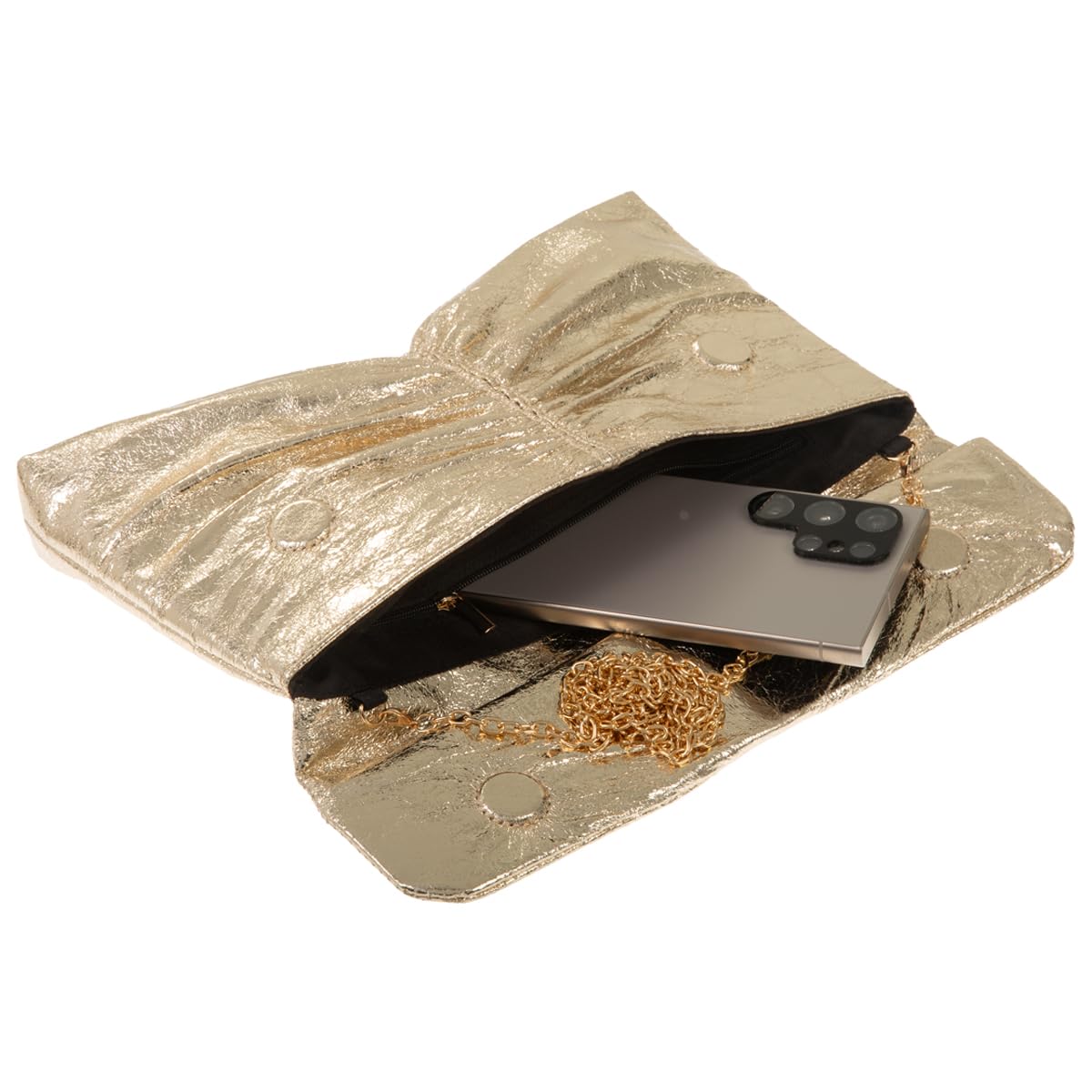 JNB Faux Leather Envelope Clutch Purse