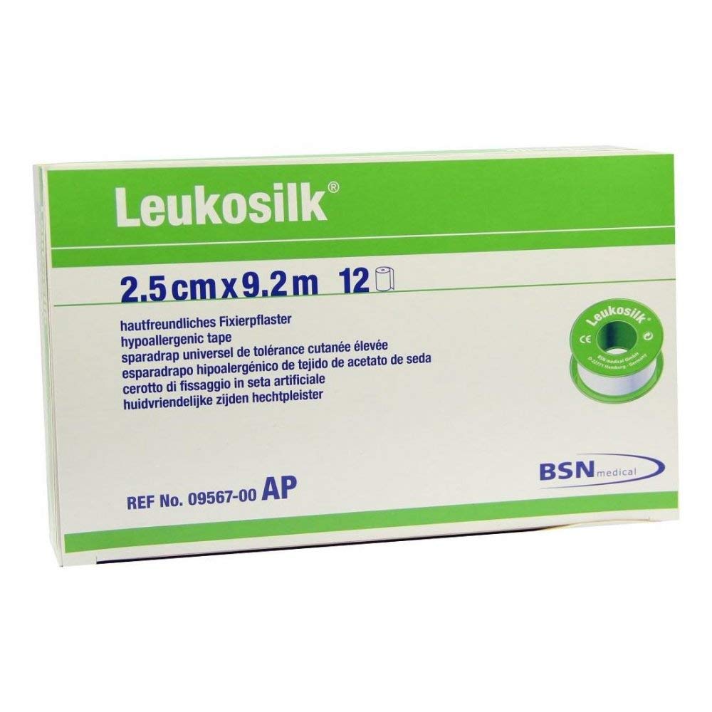 Leukosilk 2,5 cm x 9,2 m : : Salute e cura della persona