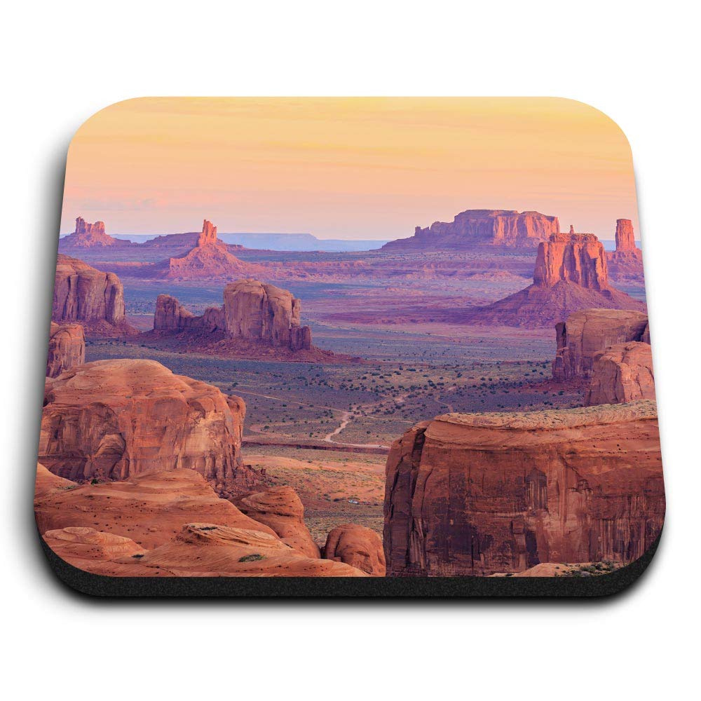 Destination Vinyl Ltd Multicolor 1 X Square Mdf Fridge Magnet - Hunts Mesa Monument Valley Arizona 16645