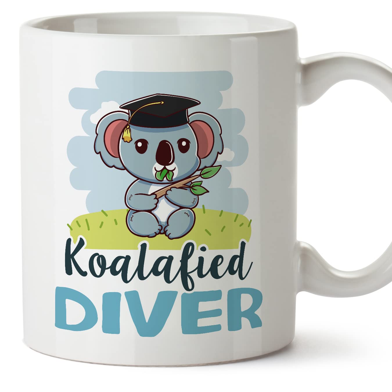 MUGFFINS Diver Man Mug - in English - Koalafied - Funny Gift for Colleagues - Ceramic 11oz Mug โ image 1