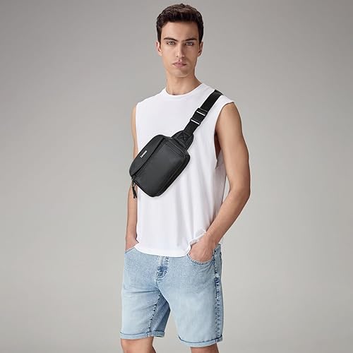 Miniatura 9 de Riñoneras de 2L para Mujeres Bolsa Cruzada de Cinturón Bolsa de Cuero Sintético Riñonera Bolsa de Cintura Bolsa Bandolera Bolso Viaje Senderismo