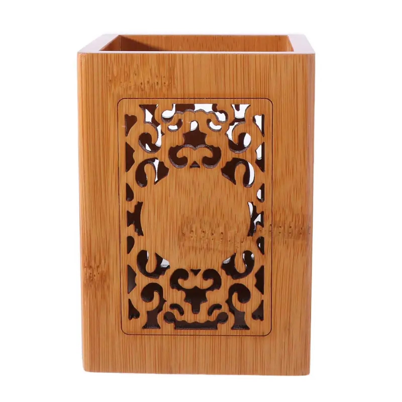 LPACXBYD Bamboo Pen Holder Creative Classical Bamboo Pen Holder Convenient Chinese Style Stationery Storage Tube(Style A)