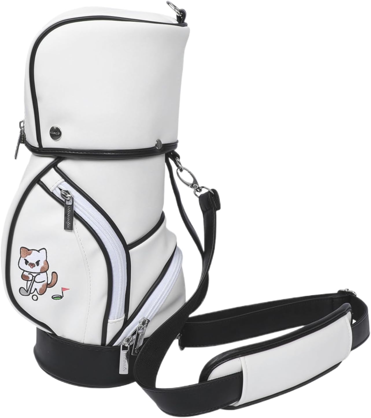 Ladies Golf Cart Bag – Sleek PU Carrier, Travel Ready Backpack, Modern Athletic Holdall with Different Outfits | Durable Accessory Storage Tote Practical Shoulder Bag Golf Organizer Casual