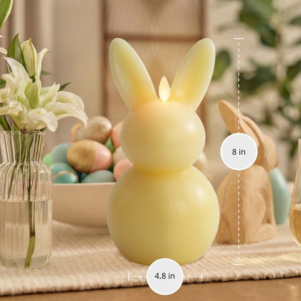 Amazon.com: Luminara Easter Bunny Candle- Lemon Chiffon 4.5