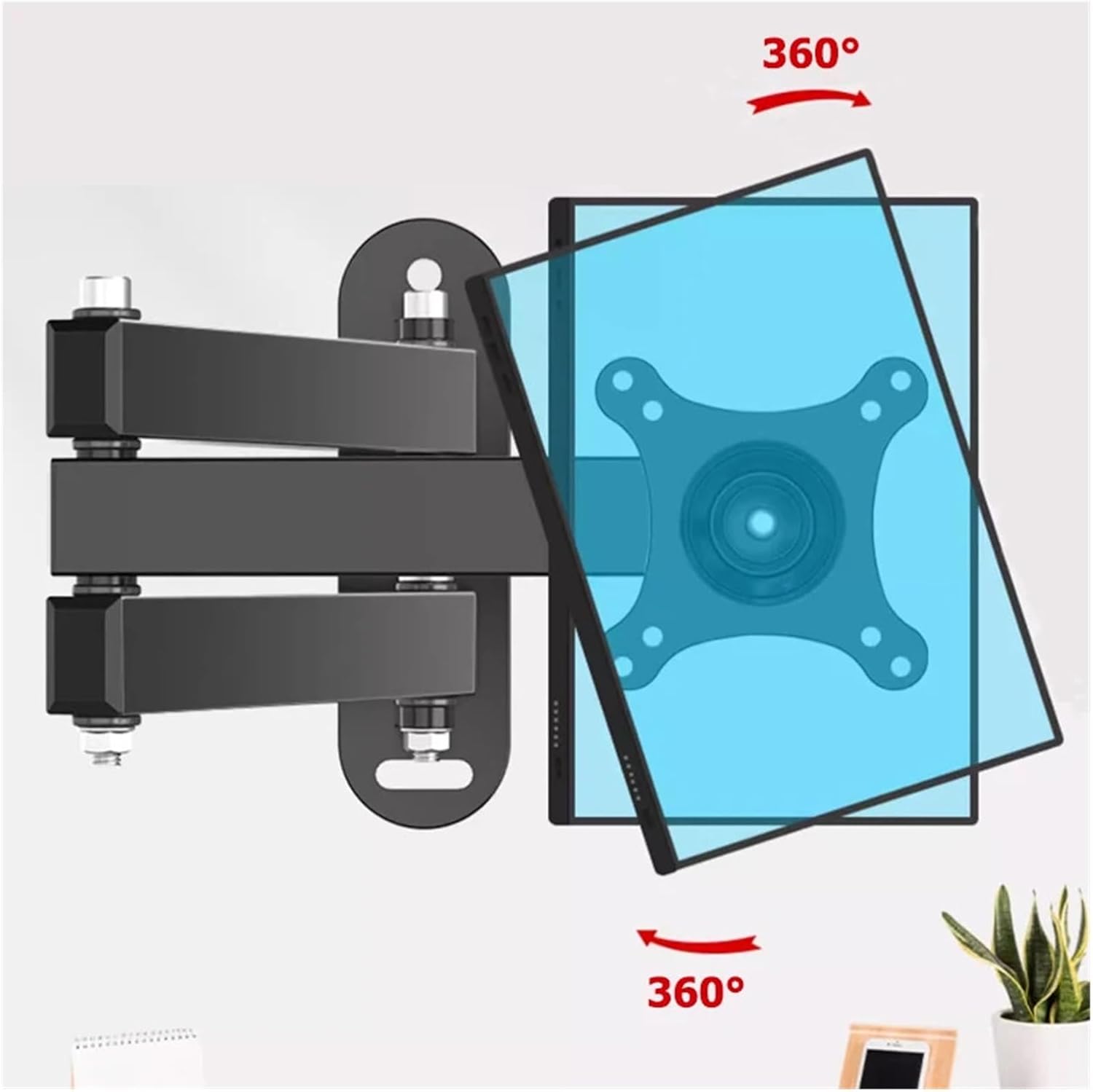 20° Tilt TV Wall Mount Bracket 360° Swivel Stand for 10-32 Inch(WMX012-3)