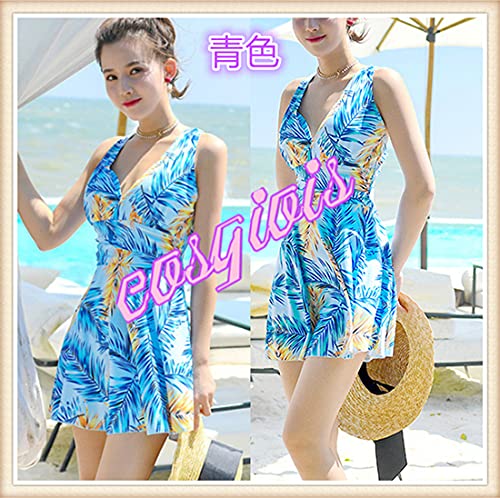 水着 ビキニ セクシー スイミング 青色 海水浴 温泉 ビーチ レディース 体型カバー 競泳 サイズMのサムネイル