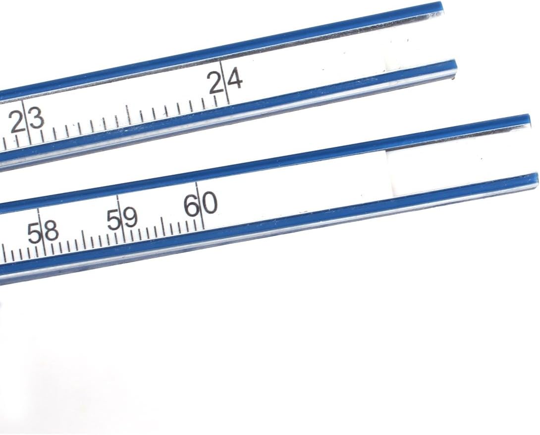 Aexit Clothes Shop Tools & Home Improvement Soft Plastic 60cm 24inch Flexible Curve Ruler Blue Tape Measures White 2PCS