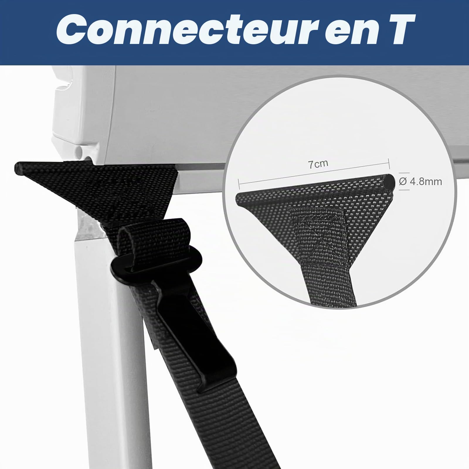 Sangle Anti Tempête - Kit de Fixation Universel Auvent Tente avec Système de Ressorts pour Camping Car Caravane Tente et Store Banne Profitez du Camping en Toute Sérénité | sangles, ressorts, clous de tente en spirale, accessoires de fixation solides et r