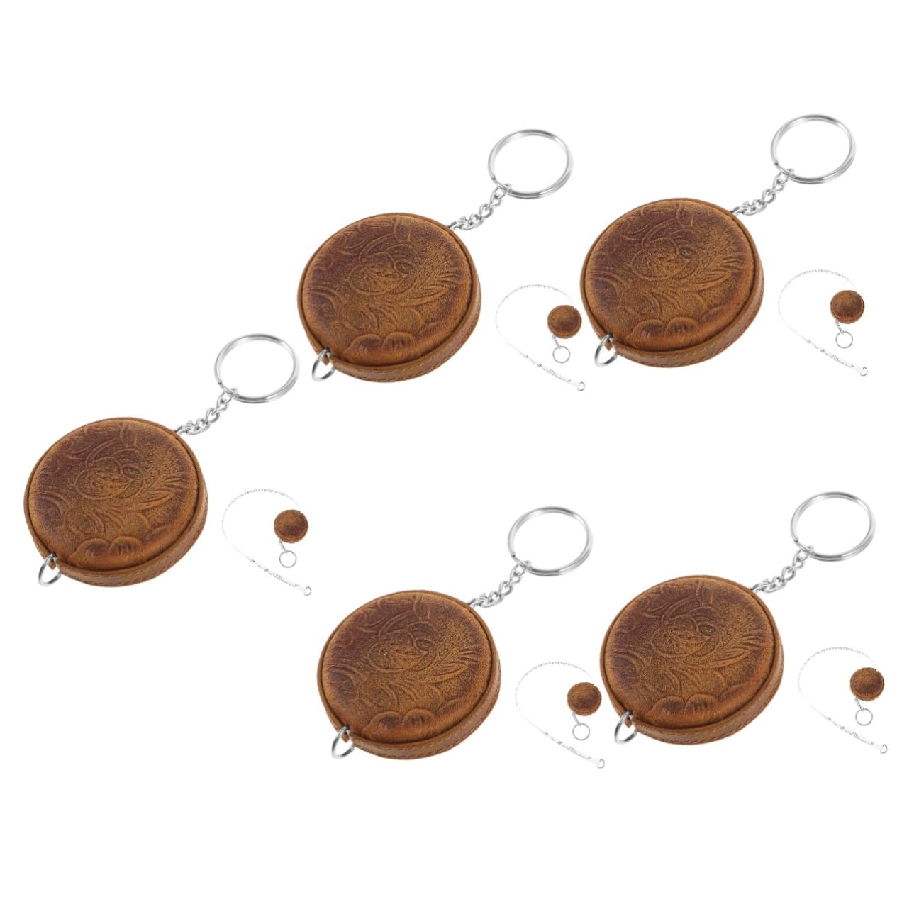 Gadpiparty Lot De 5 Mini-Mètres À Ruban En Cuir De Vache Découseurs Petits Appareils De Cuisine Balances Numériques Pour Bagages Chaîne De Mesure Rétractable Ruban À Mesurer Carte De