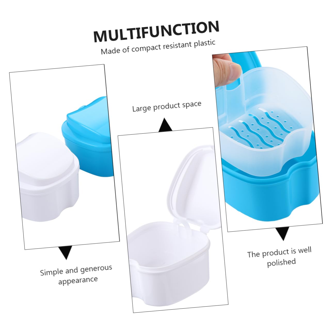 Didiseaon 8 Pz scatola della dentiera portabicchieri per protesi contenitori per l'immersione della protesi False light denti finti contenitore per la conservazione della protesi fermo