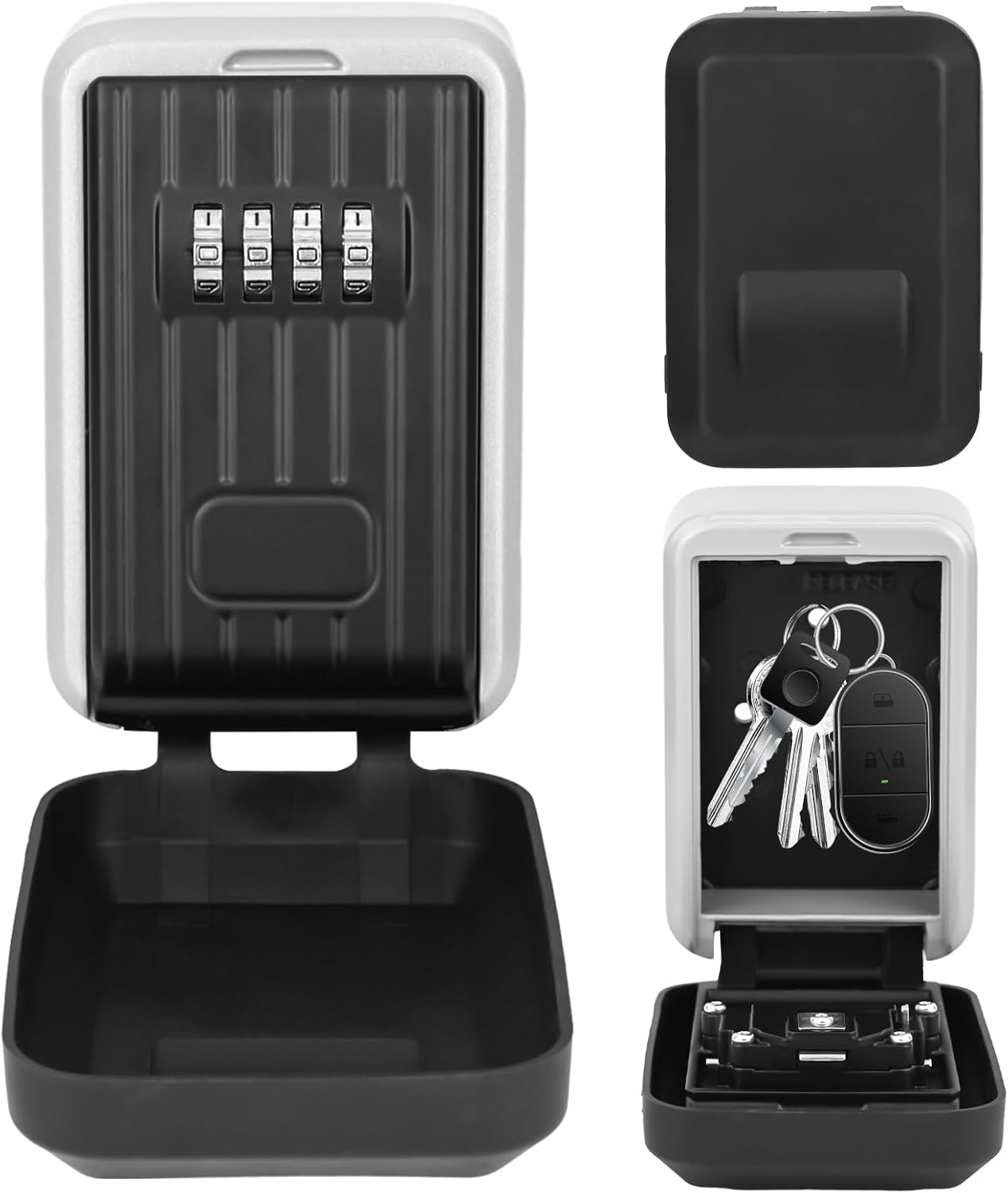 Key Safe Wall Mounted Police Approved, Key Lock Box Outdoor 4 Digit