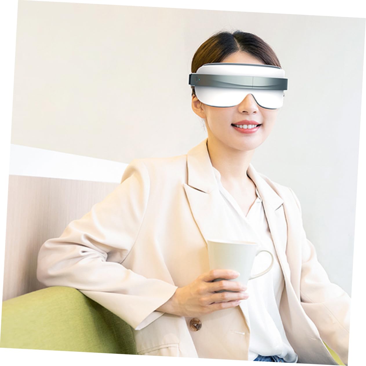 PLAFOPE Masajeador De Ojos Eléctrico Masajeador Ergonómico Presoterapia Para Ojos Herramienta Cuidado Portátil y Ligero