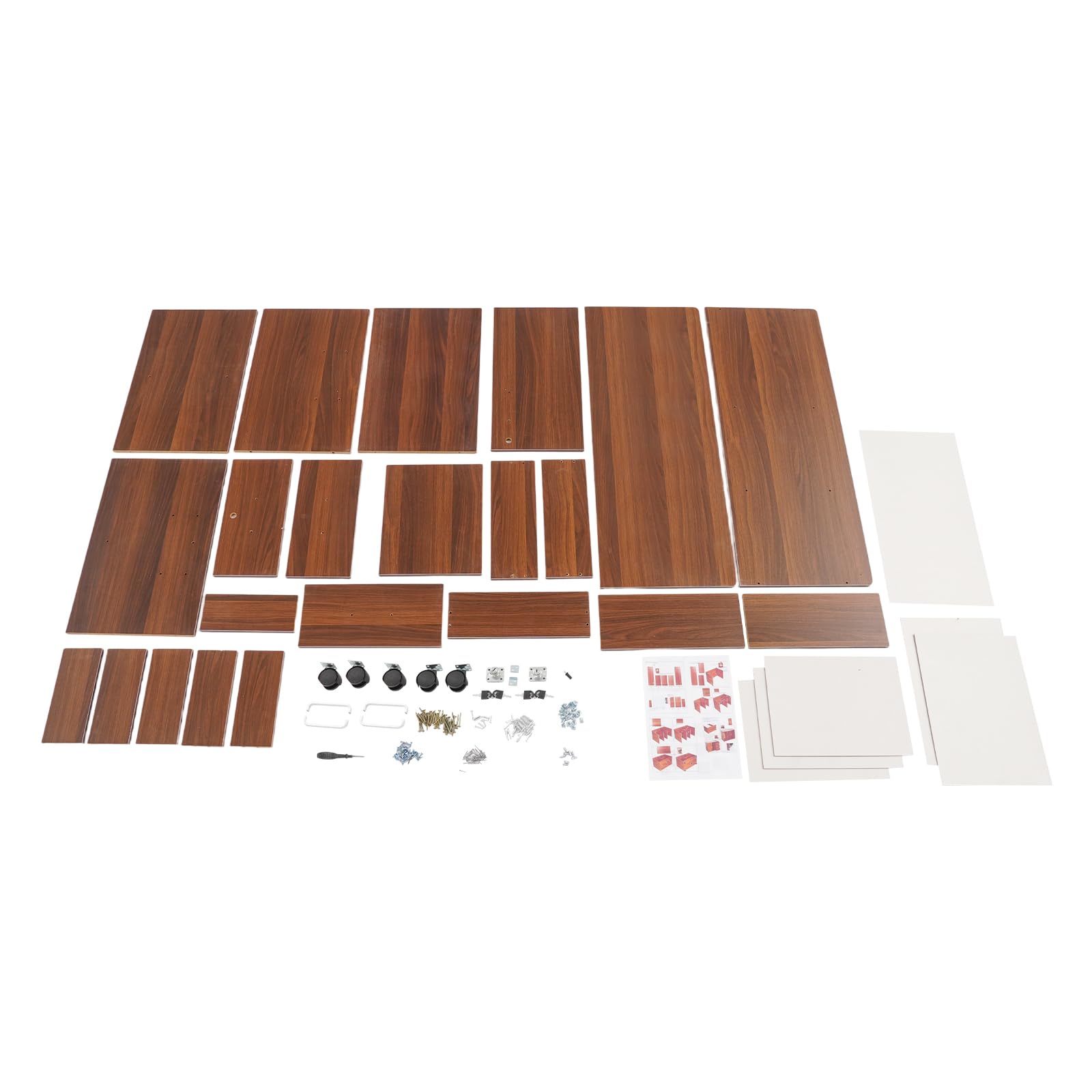 Armadietto mobile con chiusura a chiave, 90 x 34 x 59 cm, ampio spazio per ufficio, con 3 cassetti e 5 ruote, mobile per ufficio, studio, scuola (rovere nero)
