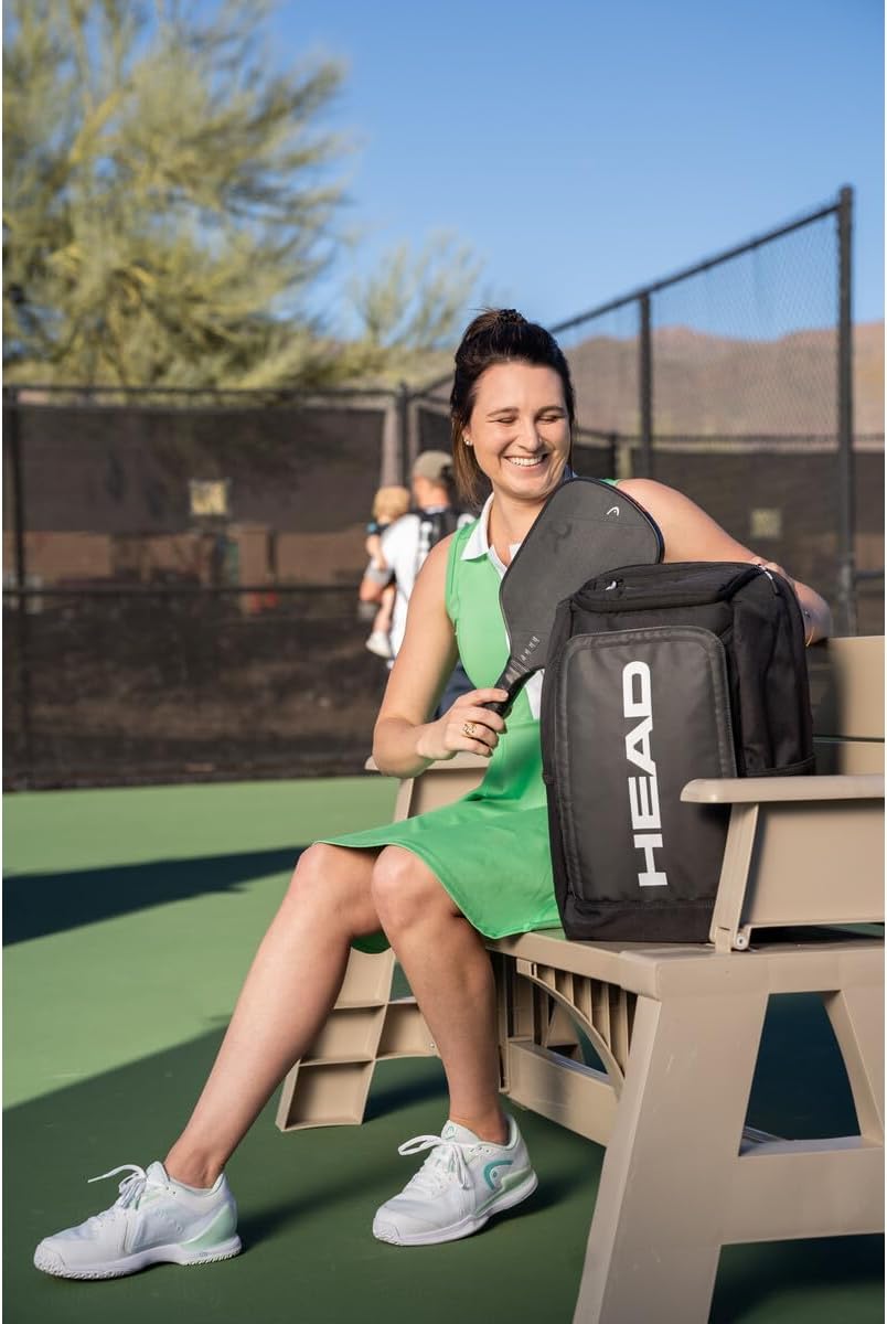 HEAD Pro 26L Pickleball Backpack Black/White - Image 5