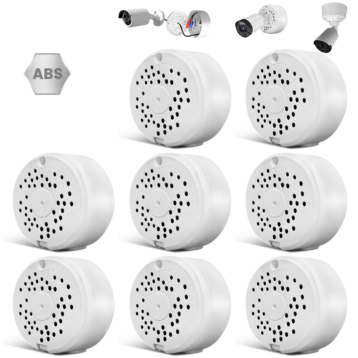 【ABS IP54 Waterproof】 Universal Bullet Security Camera Junction Box, Outdoor CCTV IP Cameras Mounting Bracket, Hide Cable Junction Base Boxes for