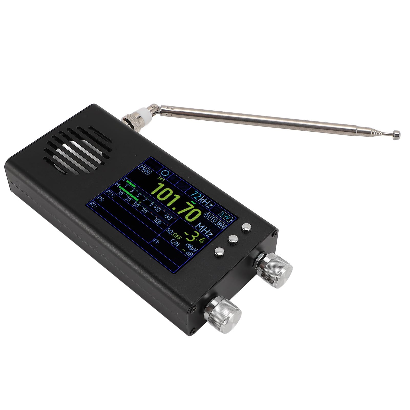 Radio Portátil de Corta, Am/FM/SW/CB/VHF/UHF/WX/Air/LW/MW Radio de Banda Completa y Receptor SSB, Radio de Banda Mundial con Batería de 5000 MAh con Altavoz Estéreo, Antena,