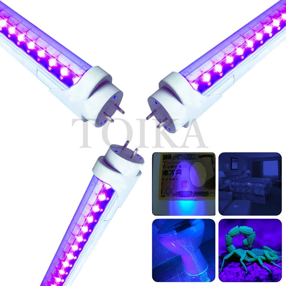 Amazon | LEDブラックライト 20W UVランプ LED蛍光ランプ 直管40W T8 G13 1198ミリメートル120CM 消費 ...