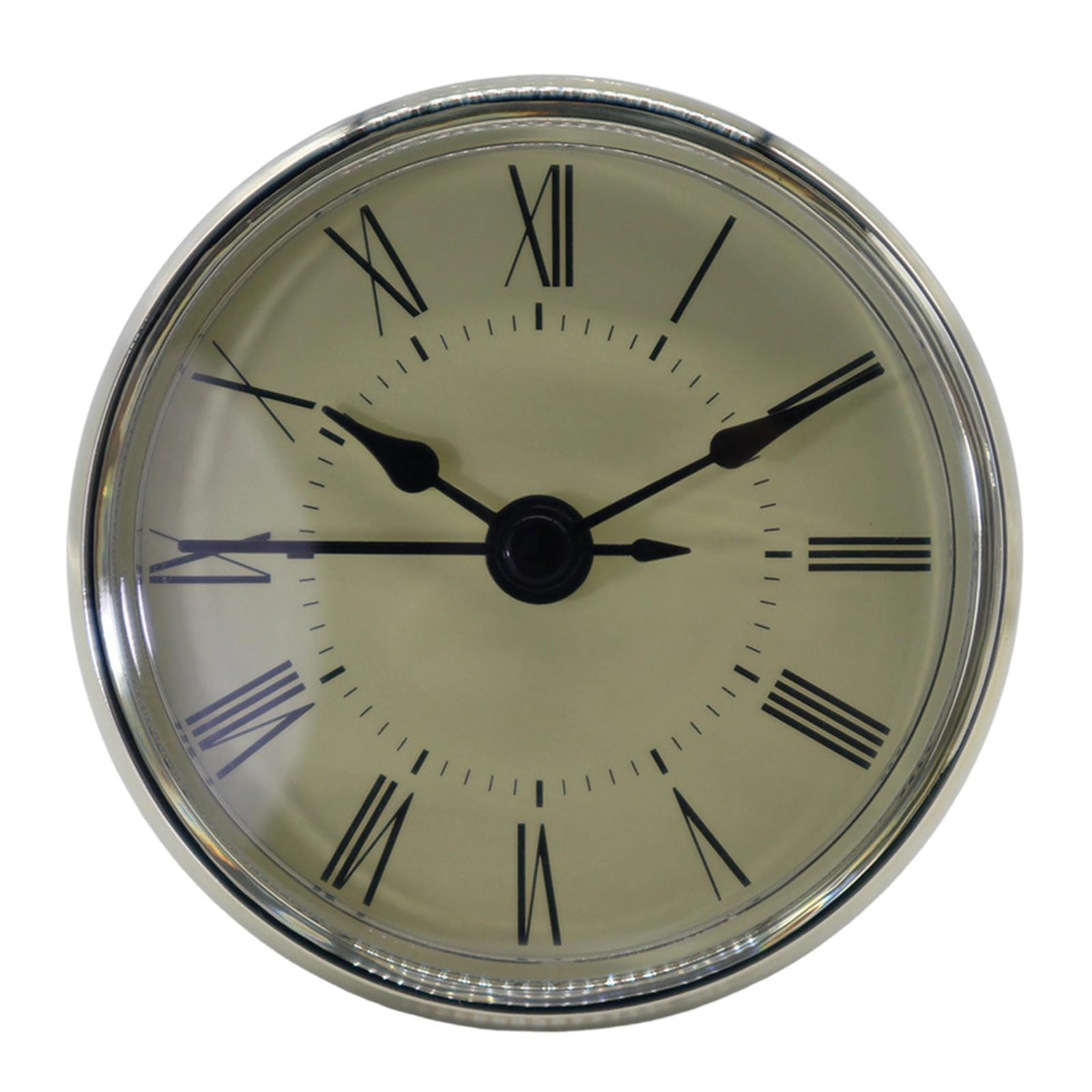 HEEZOU Golden Frame Embeddeds Quartzs Clock Movement 70mm Diameter Metal Construction Simple Installation Decorative Decorative Recessed Clock Motor