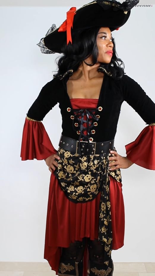 Amazon.com: Leg Avenue Women's 2 Piece Cruel Seas Captain Pirate