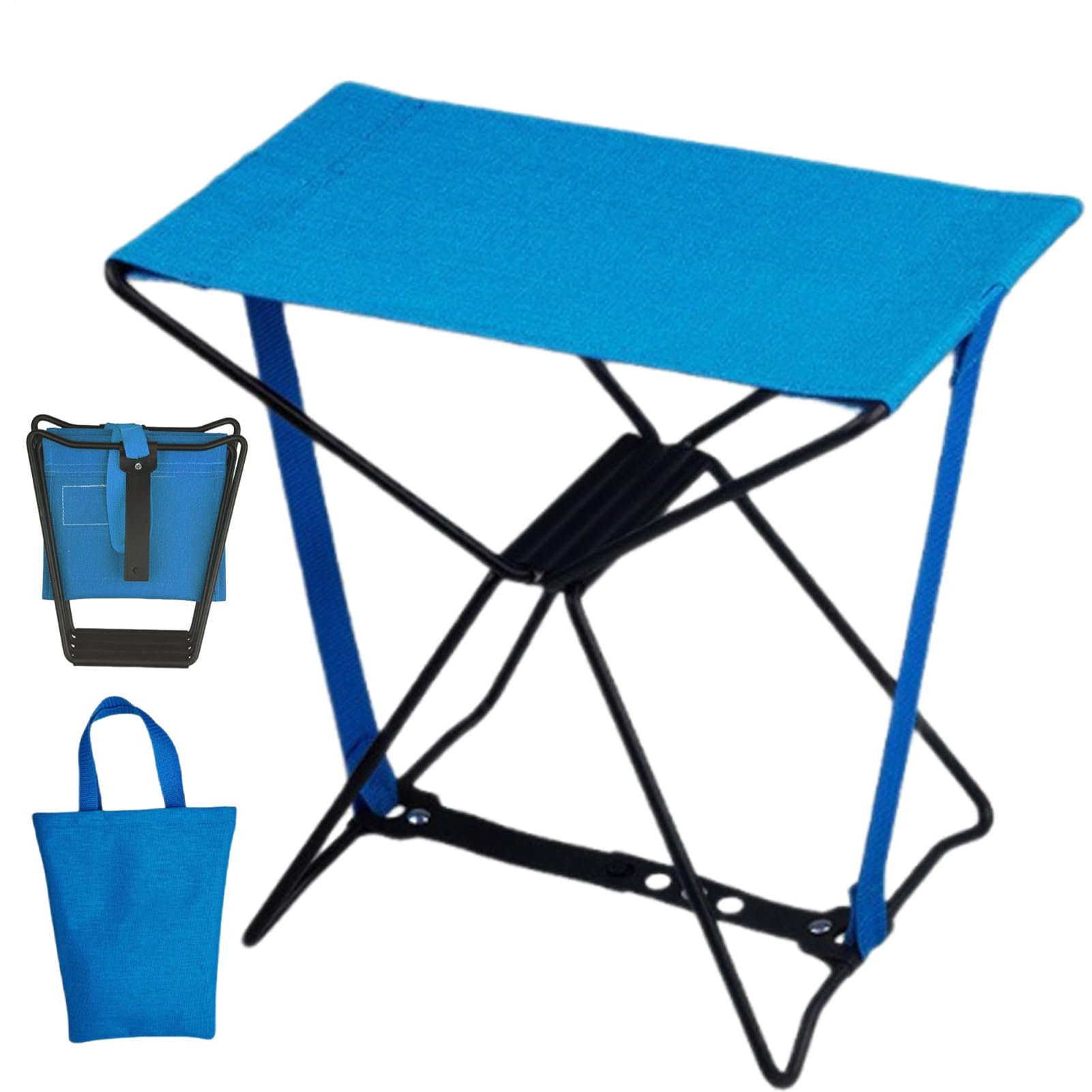 Sgabello Pieghevole Compatto | Sgabello Leggero da Campeggio e Sedia Pieghevole per Attività all'Aperto, Backpacking, Pesca, Viaggi, Vacanze, Spiaggia,