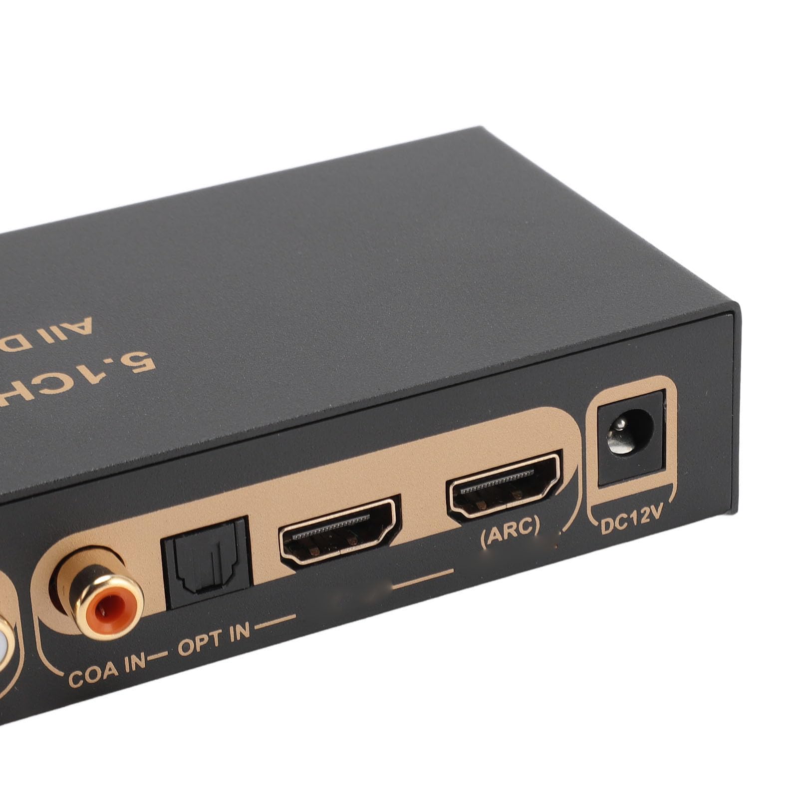 5.1-Kanal-Surround-Sound-Decoder, 192 KHz, 24 Bit HDMI, 4K ARC, Optischer Glasfaser-Koaxial-Analog-Sound-Decoder, Systemunterstützung für Dolby Digital AC3, DTS, LPCM, HDCD, PCM