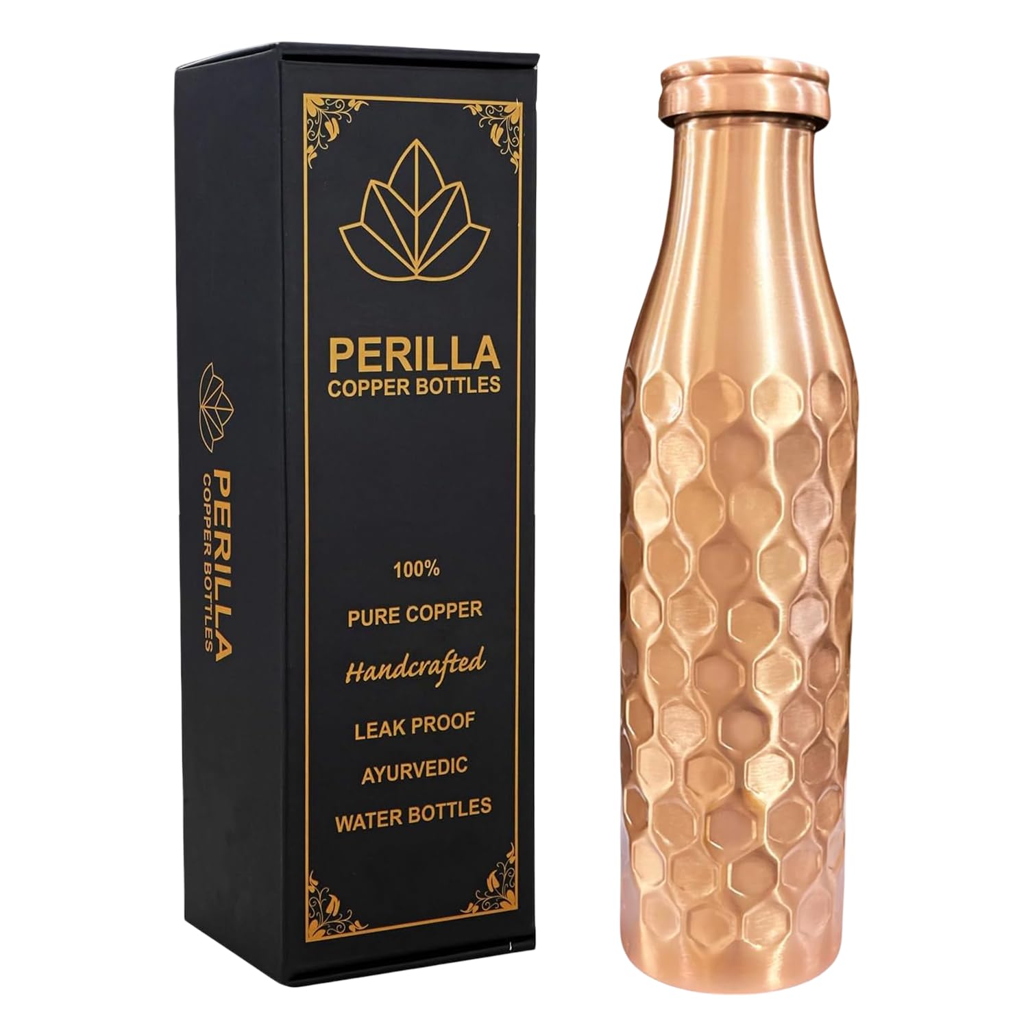 Bouteille d'eau en cuivre pour le sport et le bureau gourde saine étanche Perilla Home