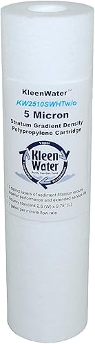 Miniatura 3 de KleenWater Filtro de agua caliente (1), soporte de montaje (1), cartuchos de alta temperatura, 5 micrones (3), junta tórica de repuesto (1), llave