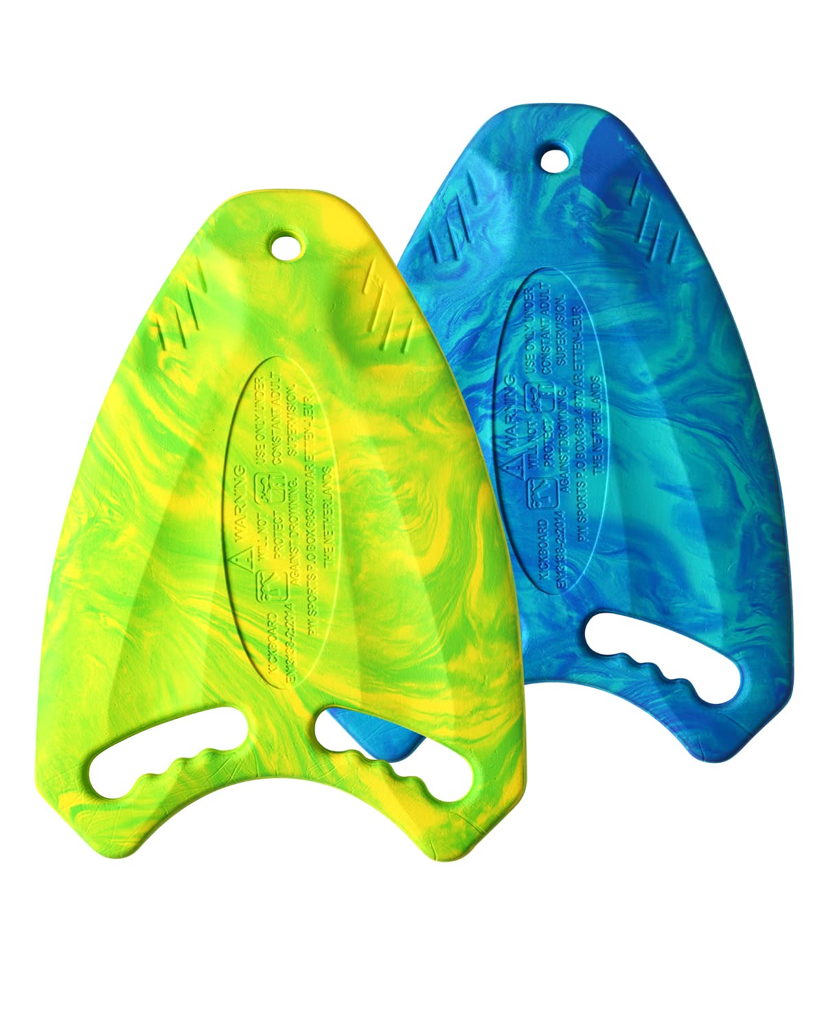 EVA Swimming Kickboard Safty Swimming Training Aid - Swim Pool Float Easy Grip Pool Kick Boards Durable Easy Learning Safety Kickboard 2 PCS-Blue&Yellow