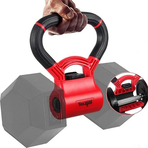 Miniatura 2 de Yes4All Kettlebells Hande, Dumbbells Converter, Workout Equipment for Home Gym, Kettlebell for Weights Plate, Dumbbell Grip