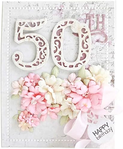 Miniatura 3 de Troqueles de números para hacer tarjetas de álbumes de recortes, 0 ~ 9 números arábigos de corte de metal, números troquelados para regalo de