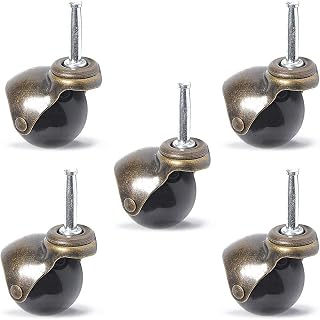Ball Caster 5PCS 2 inch Swivel Furniture Caster Wheel Antique Ball Caster with Long Stem Total 330lbs Capacity for Furniture Replacement