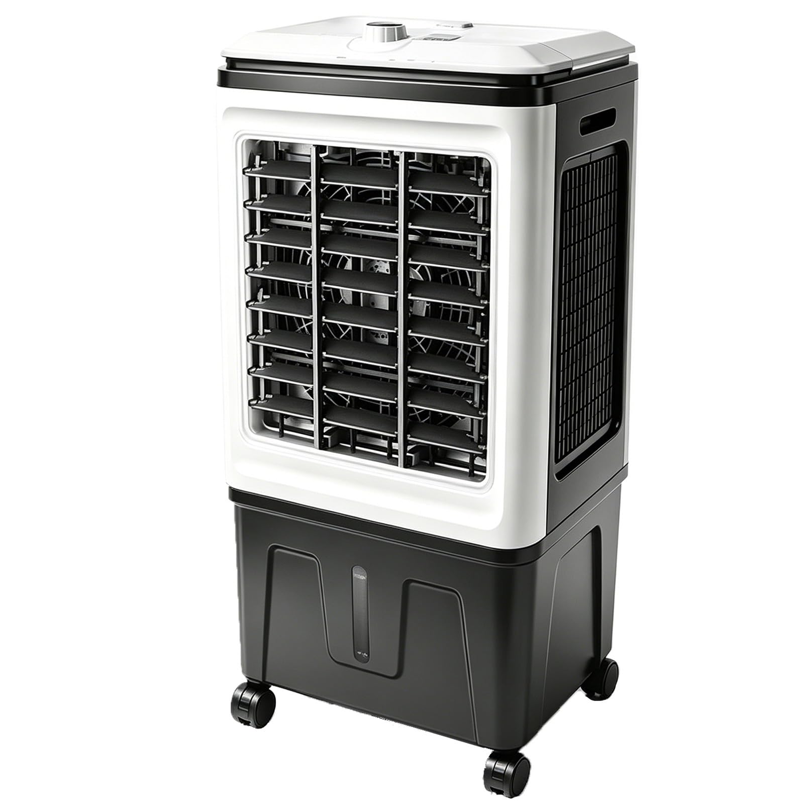 Evaporative Air Cooler, 2.64 Gal Water Tank Airflow Swamp Cooler 3 Speed Cooling Wheels and 2 Ice Packs for Indoor Use